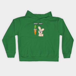 Bunny with carrot Kids Hoodie
